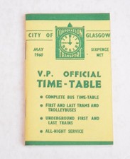 Bus Tram Trolleybus Pocket Timetable Glasgow Corporation May 1960