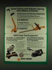 1985 Black & Decker Ad - Hedge Trimmer, Power Miter Saw