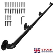 60cm-300cm Handrail Stair Rail Grab Balustrade Metal Staircase Banister Bar UK