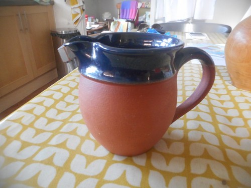 Vintage earthenware jug dark - vintage, jug,