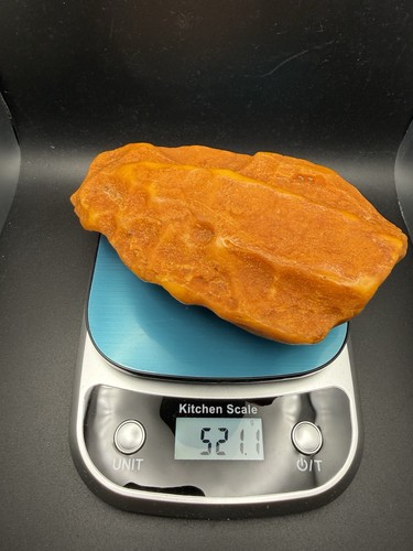 Large natural raw amber stone - large,