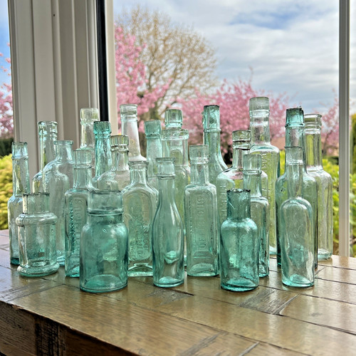 Clear green antique glass - clear,