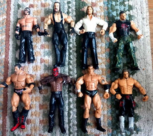 Wwe vintage jakks wrestling - wwe, 8