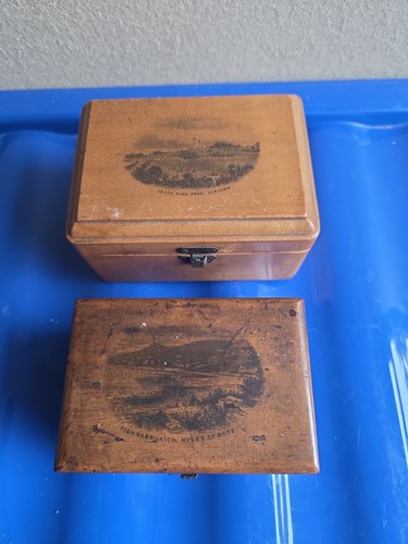 Mauchline ware box p24 - ware, x2.