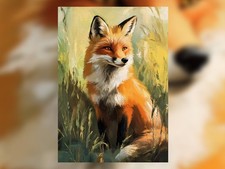 Golden Forest Fox 5"x7" Print