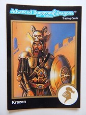KRAZEN Warrior/Priest RARE 1ST SERIES GOLD BORDER  AD&D TSR CARD no165 1991