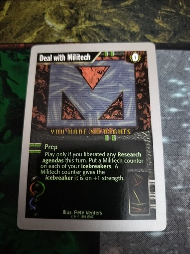 Netrunner deal with militech - deal,