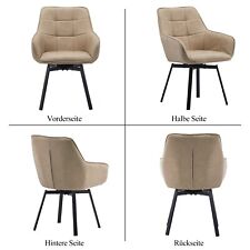 2x Swivel Dining Chairs Faux