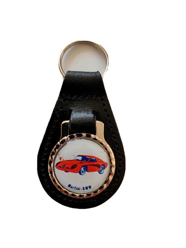 Black leather keyring - ,