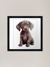 Weimaraner Puppy Cute Cartoon