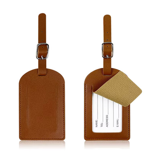 Leather suitcase luggage tags - leather,