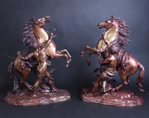 Pair bronze 19thc french - pair,