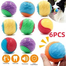 6X Scooby-Doo Durable Squeaky set of 6 Dog Balls for teeth Cleaning Interactive