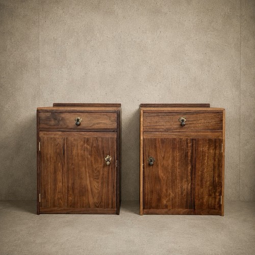 Pair mid century walnut - pair, of