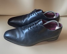Charles Tyrwhitt Ltd Edt Classic Black Leather Plain Derby Shoes UK 9.5F EU 43.5