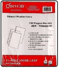 100 X A4 PLASTIC PUNCH PUNCHED