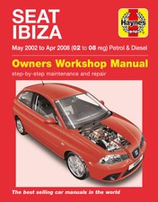 For SEAT - Ibiza Petrol and Diesel 2002-2008 Service Manual 4889 Haynes