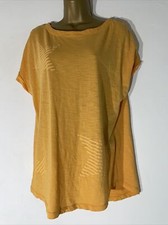 women Next Uk 12 Mango Orange Star Relax Fit Short Sleeve Casual Jersey T-shirt