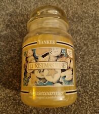 YANKEE CANDLE- WHITE LABEL CHRISTMAS WISH BLACK BAND. 22 oz RARE RETIRED HTF.