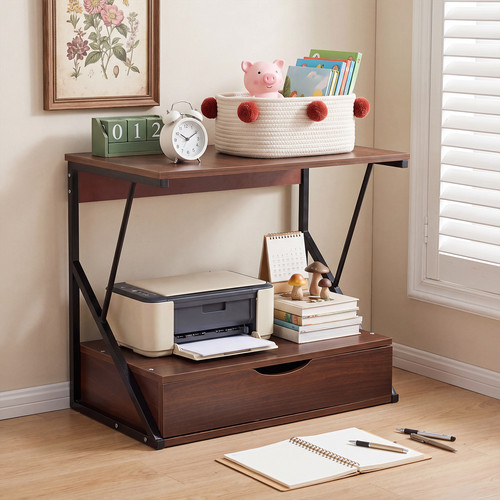 Desktop printer stand with - desktop,