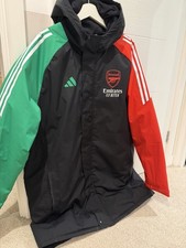 PLAYER ISSUE Arsenal 24/25 Black EU Stadium Parka Winter Bench Coat BNWT Size XL