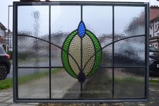Doubleglazed traditional leaded stained glass window. R917j. DELIVERY POSSIBLE!