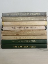 A Pictorial Guide To The Lakeland Fells  Books 1 to 8 Wainwright early lot set