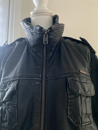 Superdry black leather - superdry,