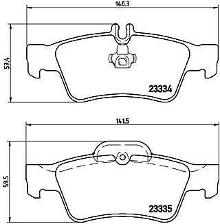 Brembo 052 brake pad set - p,