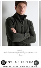 N.Peal Men's Cashmere fur trim