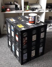 Diy VHS Table Side Table Retro