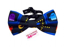 Halloween School Bow Tie Necktie Dickie Retro Game Ghost Costume