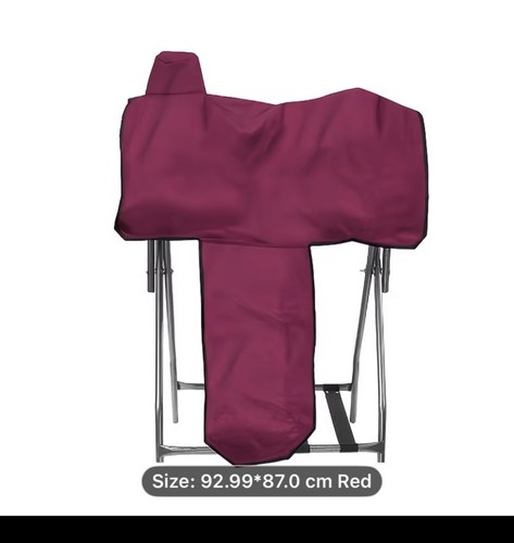 Red western saddle - red,
