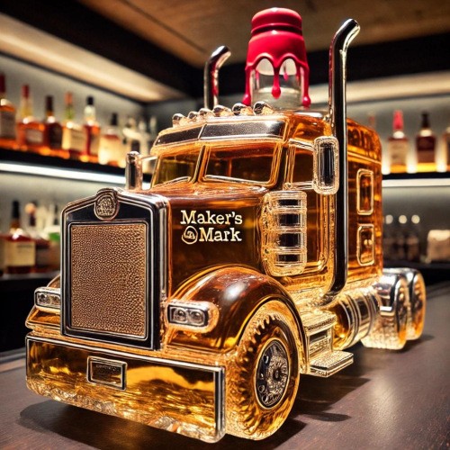 Semi truck whiskey bottle - semi-truck,