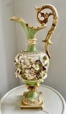 Antique Flower Encrusted Urn