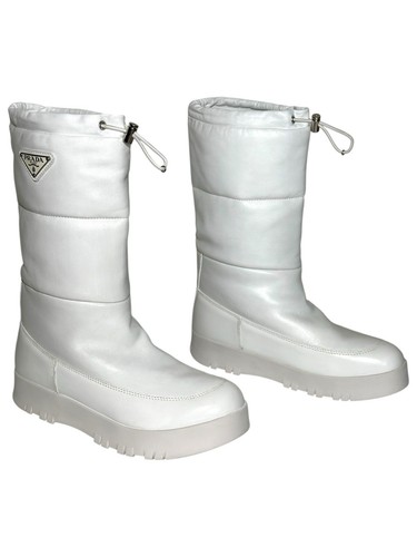 Prada white leather quilted - leather,