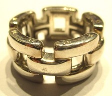 STERLING SILVER GENUINE THOMAS SABO DESIGNER CHAPS STYLE BAND RING SIZE P