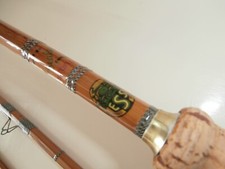 EDGAR SEALEY "OCTOFLOAT" 11 foot SPLIT  CANE ROD  AND ORIGINAL BAG