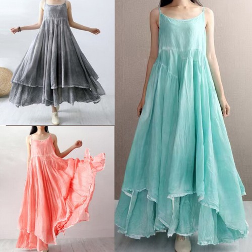 Lady loose long slip - long, dress