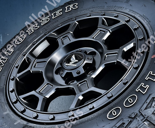 Black at2 alloy wheels - black,