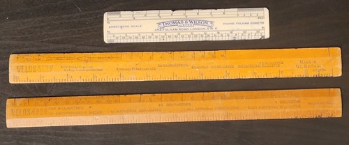 Old wooden school rulers velos - wooden,