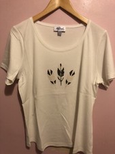 Afibel White Tee shirt Size 14