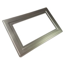 Silver double light switch - silver,