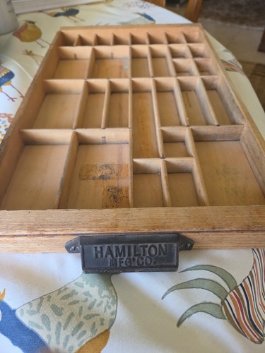 Antique hamilton wood printers - hamilton,
