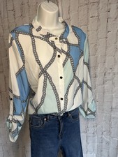 Chain Print Blouse Size L |