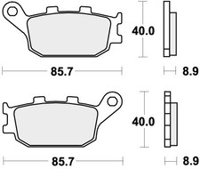 SBS Brake Pads Rear For HONDA