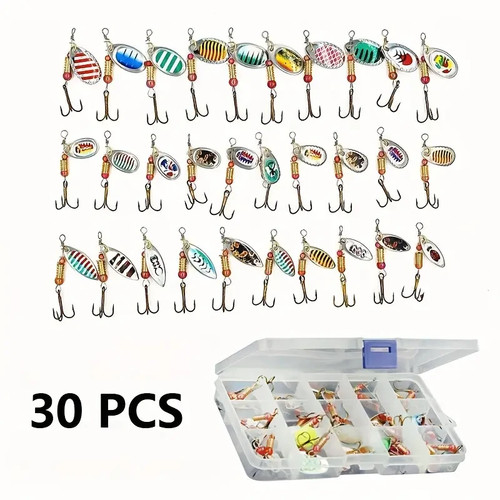 30pcs metal spinning - metal, fishing