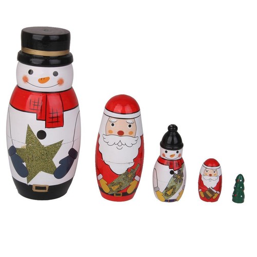 5pcs nesting dolls snowman - 5pcs,