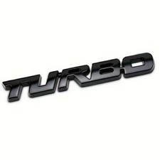 Black Turbo Metal Sticker Car