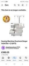 Sewing Machine Overlock Singer 14SH754 + 2 GIFTS